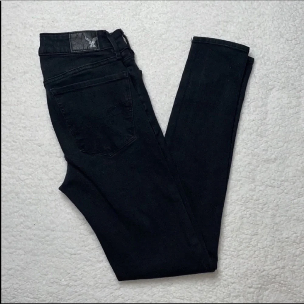 American Eagle Black Jeans Denim High Rise Jegging  Size 0